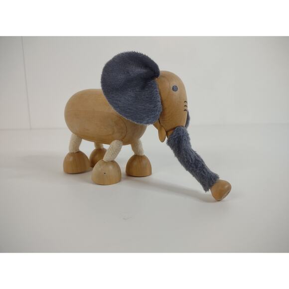 Anamalz Eco Natural Wooden Posable Animal Toys Lot Of 6 Elephant Crocodile - Picture 12 of 13